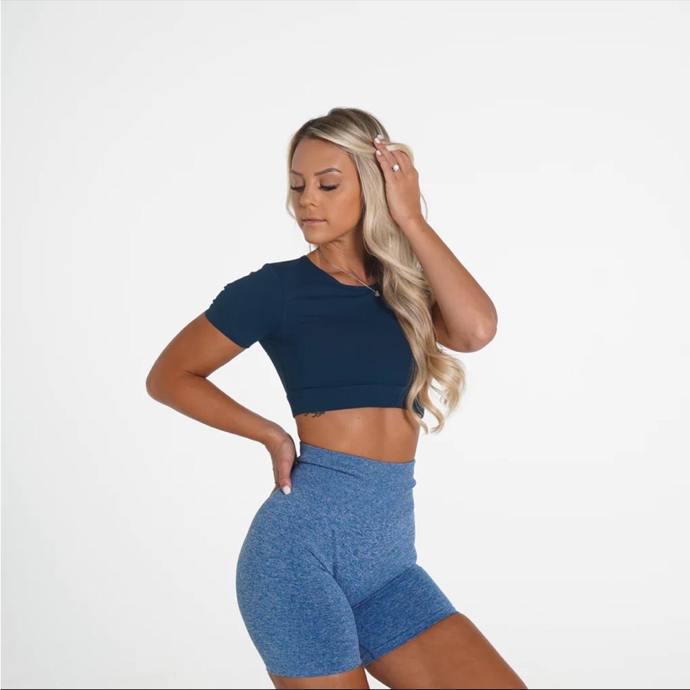 NVGTN Navy Open Back Tee